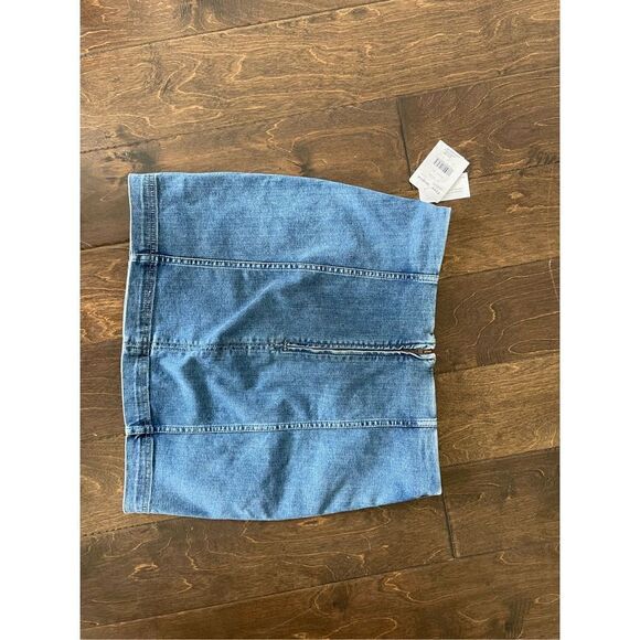 NWT Free People Women's Denim Mini Skirt Sz 12 - Picture 2 of 9